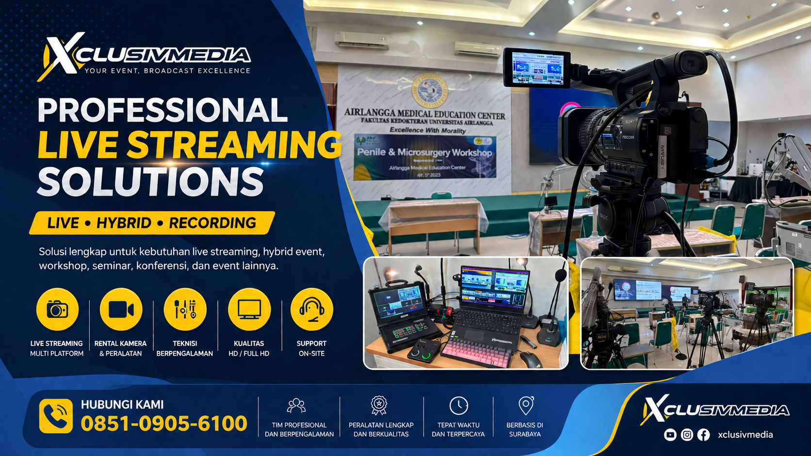 jasa live streaming hybrid workshop surabaya