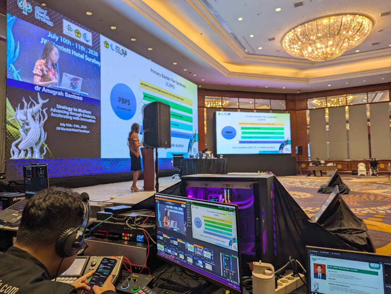 Read more about the article Xclusivmedia Sukseskan Puncak Acara 43rd Fiesta Urology di JW Marriott Hotel Surabaya dengan LED Videotron, Digital Signage & Live Streaming Hybrid Seminar